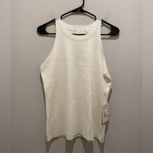 Cyrus Rib Knit Mock Sleeveless Tank Top Women's Size Medium NWT Stretch Workwear